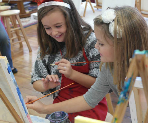 Kid's Canvas Paint Party at Brush It Off Art and Pottery